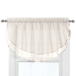 Collections Etc Elegance Sheer Ascot Window Valance, Allows Light To Enter While Maintaining Privacy - Decorative Accent For Any Room In -Home Decoration Onsale GUEST a9a19ddd 1b0a 4043 8c34 930a002bdfda