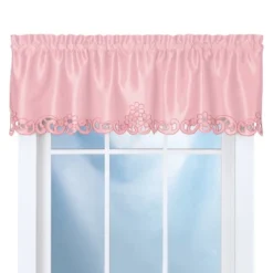 Collections Etc Elegance Scroll Embroidered Cut-Out Window Valance With Rod Pocket Top For Easy Hanging, 58" W X 13" L -Home Decoration Onsale GUEST aa0f3348 116b 41ff bd36 85c555dc4736
