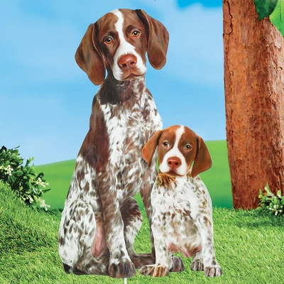 Collections Etc Realistic German Pointer And Puppy Outdoor Garden Stake 3 Collections Etc Realistic German Pointer And Puppy Outdoor Garden Stake