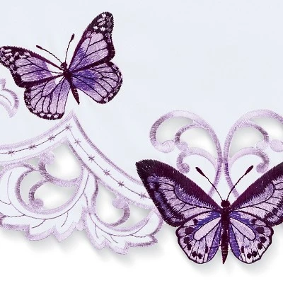 Collections Etc Elegant Butterfly Emb. Valance 4 Collections Etc Elegant Butterfly Emb. Valance - Image 2