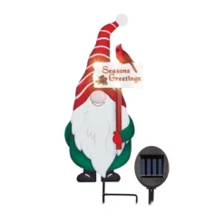 Collections Etc Outdoor Christmas Gnome Solar Stake Decoration -Home Decoration Onsale GUEST b3c875d2 8481 40b7 9f43 17d17d9df5af