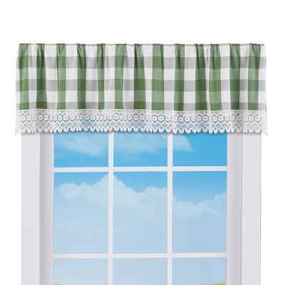 Collections Etc Buffalo Check Plaid Rod Pocket Top Window Valance 7 Collections Etc Buffalo Check Plaid Rod Pocket Top Window Valance - Image 5