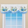 Collections Etc Rose Butterfly Scallop Valance