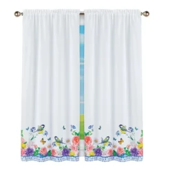 Collections Etc Floral Chickadee And Butterflies Curtains -Home Decoration Onsale GUEST b975e073 59dd 45b5 b8a2 8e5703225e61