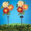 Collections Etc Solar Powered Dahlia Garden Stakes - Set Of 2 -Home Decoration Onsale GUEST bbf6f2fa 48ed 4cfa 80ec fa8f6756ac79