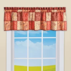 Collections Etc Paisley Patchwork Valance