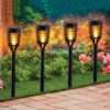 Collections Etc Outdoor Solar Flaming Garden Pathlights - Set Of 4 -Home Decoration Onsale GUEST bda448a3 7c19 4cbd aeee f9f59431e84e