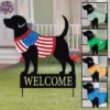 Collections Etc 5 Interchangeable Dog Outdoor Welcome Garden Stake -Home Decoration Onsale GUEST c65c00ee c2ab 4aeb 9ad1 8e19682fb32e