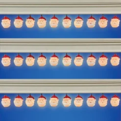 Collections Etc Santa Claus Set Of 10 LED Lighted String Lights