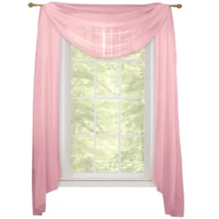 Collections Etc Sheer Window Scarf Curtain, Single Panel, -Home Decoration Onsale GUEST ca43ff1e 911d 41f5 94d6 09e9a8a19686