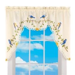 Collections Etc Beautiful Perched Songbirds Window Curtains, Single Panel, -Home Decoration Onsale GUEST cbf6c71d 1053 44f6 82f8 719c6902632f