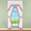 Collections Etc Floral Rose Ruffled Border Drapes And Valance Set -Home Decoration Onsale GUEST ce9ed7fb 8f3b 4716 9709 60055be0bdb8