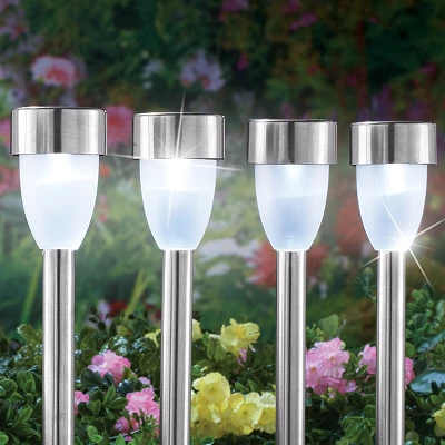 Collections Etc Solar Light Pathway Stakes - Set Of 8 Multi Color Lights 4 Collections Etc Solar Light Pathway Stakes - Set Of 8 Multi Color Lights - Image 2