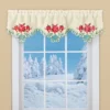 Collections Etc Red Poinsettia Cluster Embroidered Curtain Valance -Home Decoration Onsale GUEST d5e294f5 1b87 4ec4 84b8 03d089d8de3c