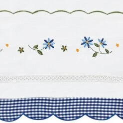 Collections Etc Embroidered Trim Rod Pocket Top Window Curtains -Home Decoration Onsale GUEST d65b8b9f 96a7 4459 b23d 6677da842783