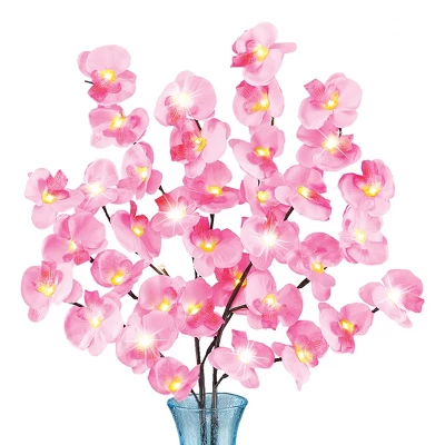 Collections Etc 2pcs Lighted Orchid Branches 5 Collections Etc 2pcs Lighted Orchid Branches - Image 3