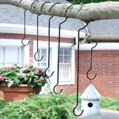 Collections Etc Outdoor Plant Hanger Hooks - Set Of 6