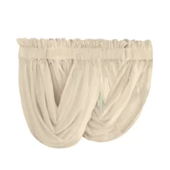 Collections Etc Scoop Two-Piece Rod Pocket Solid-Colored Sheer Valances For Windows, Decorative Accent And Added Privacy For Any Room In -Home Decoration Onsale GUEST e590a054 b513 446f 8042 7eb3c693690f