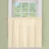 Collections Etc Solid Textured Tier Window Curtain Pair With Rod Pocket Top For Easy Hanging - Classic Home Decor For Any Room -Home Decoration Onsale GUEST ebf11e16 7566 4544 88d5 888e36e9c400