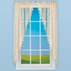 Collections Etc Lace Leaf Design Rod Pocket Top Window Curtains -Home Decoration Onsale GUEST ef308144 cafd 4f85 9e74 d0a42894fdbb
