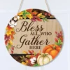 Collections Etc Bless All Who Gather Here Fall Wall Art 14 X 14 X 21.5 -Home Decoration Onsale GUEST f2ca6925 fb02 4400 94e6 029cf4e2a97c