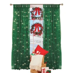 Collections Etc Light Up Magical Sheer Window Curtain Panel 13 Collections Etc Light Up Magical Sheer Window Curtain Panel -Home Decoration Onsale GUEST f48175e0 7bc2 4d2d 9561 588963a080a7