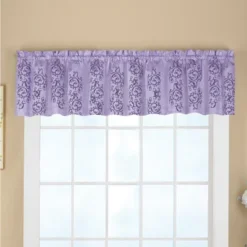 Collections Etc Thermal-backed Scroll Insulated Window Valance Blocks Light, Reduces Outside Noise And Provides Insulation From Heat And