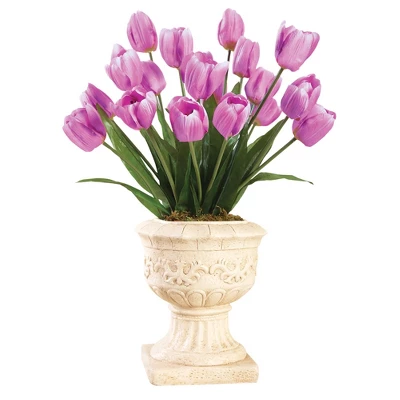 Collections Etc Springtime Tulip Bushel Artificial Maintenance-Free Bouquet Bush - Set Of 3 4 Collections Etc Springtime Tulip Bushel Artificial Maintenance-Free Bouquet Bush - Set Of 3 - Image 2