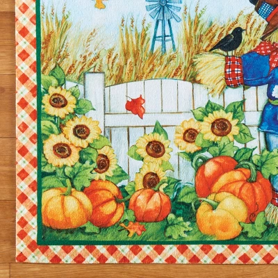 Collections Etc Scarecrow Pumpkin Harvest Printed Doormat 1'6"x2'6" 4 Collections Etc Scarecrow Pumpkin Harvest Printed Doormat 1'6"x2'6" - Image 2