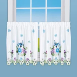 Collections Etc Beautiful Butterfly Curtains